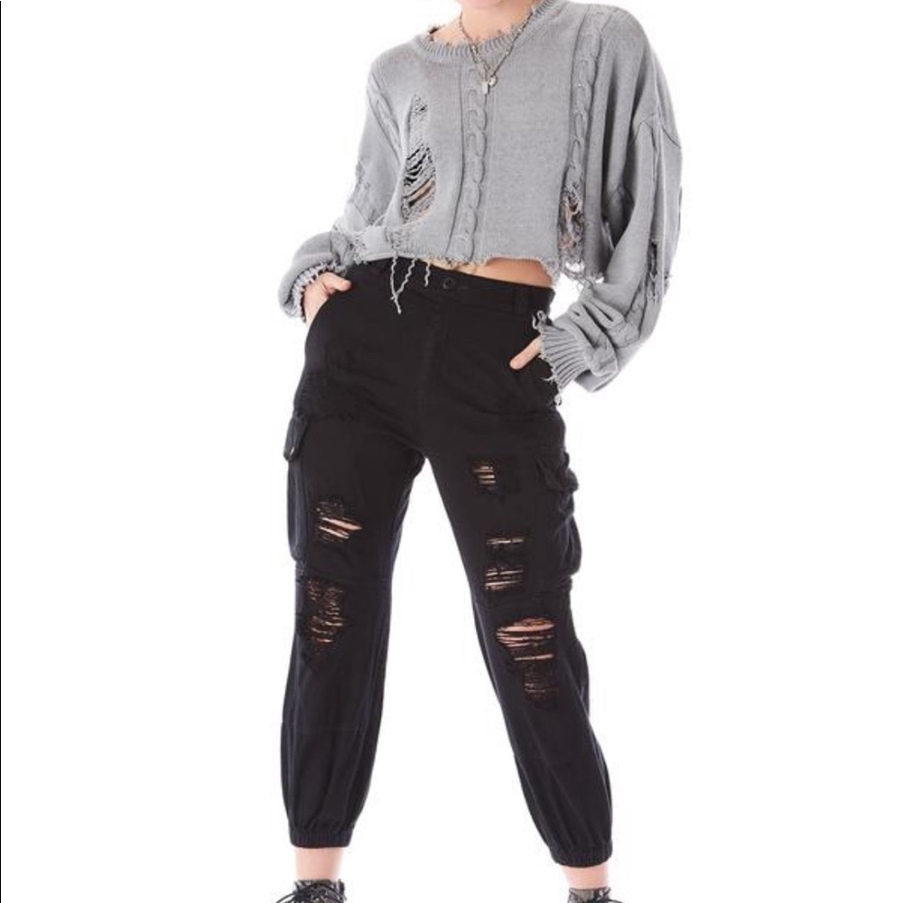 **NEW** CARMAR DENIM BLACK CARGO PANTS